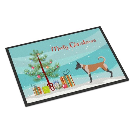 Carolines Treasures Malinois Christmas Indoor or Outdoor Mat - 18 x 27 in. BB8461MAT